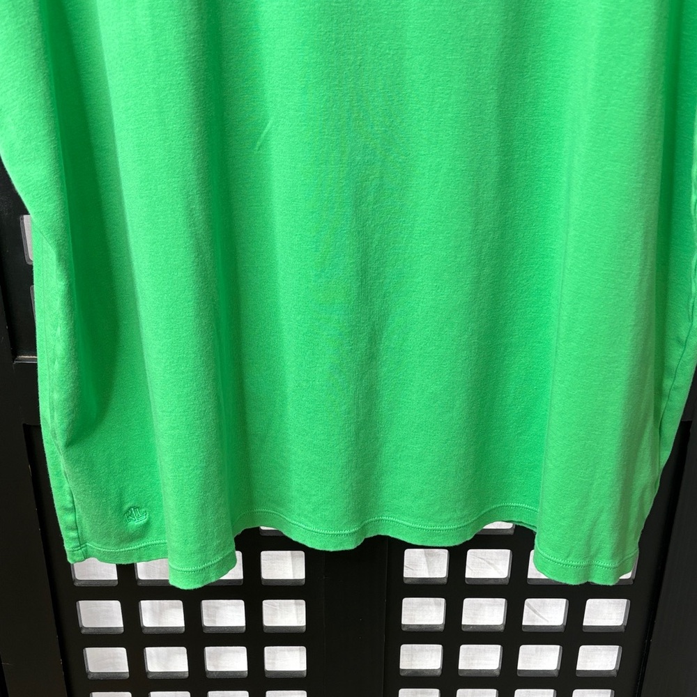 💚 Lauren Ralph Lauren Relaxed Top Women 3X Green Crew Stretch Soft Comfy💚 - Picture 6 of 13